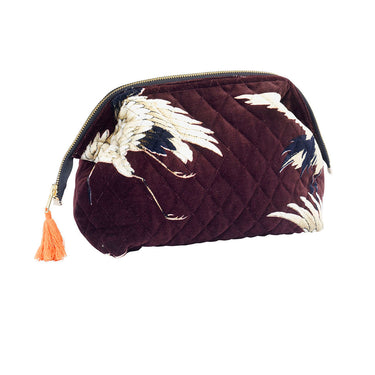 Stork Burgundy Velvet Pouch