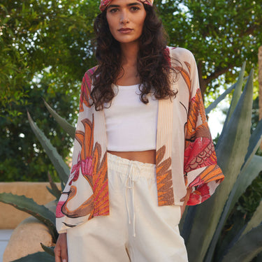 Crane Ecru Kimono